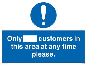 MP6132: Only [ ] customers in this area at any time please