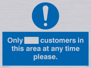 MP6132: Only [ ] customers in this area at any time please
