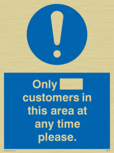 MP6132: Only [ ] customers in this area at any time please