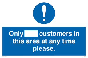 MP6132: Only [ ] customers in this area at any time please