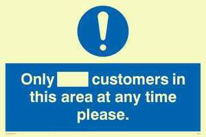 MP6132: Only [ ] customers in this area at any time please