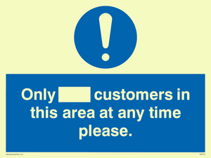 MP6132: Only [ ] customers in this area at any time please