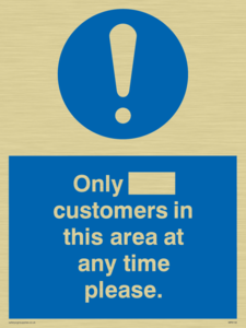 MP6132: Only [ ] customers in this area at any time please