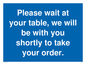 MP6142: Please wait at your table