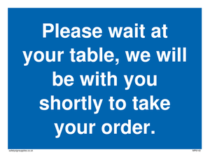 MP6142: Please wait at your table