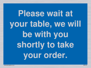 MP6142: Please wait at your table