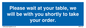 MP6142: Please wait at your table