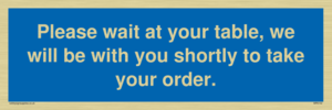 MP6142: Please wait at your table