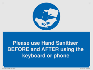 MP6147: Please use Hand Sanitiser BEFORE and AFTER using the keyboard or phone