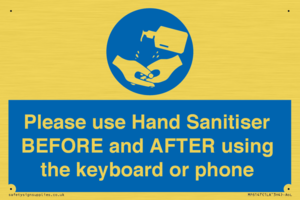 MP6147: Please use Hand Sanitiser BEFORE and AFTER using the keyboard or phone