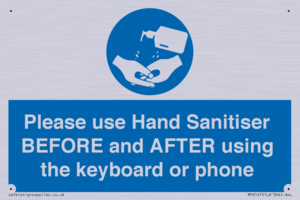 MP6147: Please use Hand Sanitiser BEFORE and AFTER using the keyboard or phone