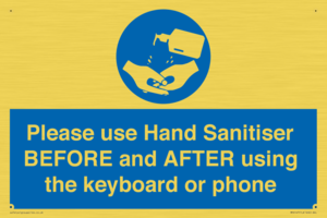 MP6147: Please use Hand Sanitiser BEFORE and AFTER using the keyboard or phone