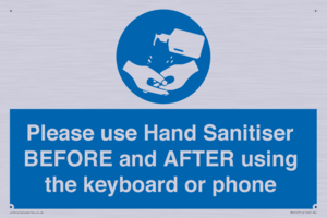 MP6147: Please use Hand Sanitiser BEFORE and AFTER using the keyboard or phone