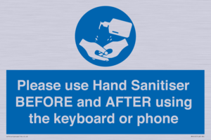 MP6147: Please use Hand Sanitiser BEFORE and AFTER using the keyboard or phone