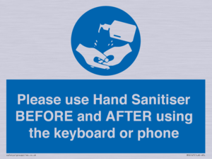 MP6147: Please use Hand Sanitiser BEFORE and AFTER using the keyboard or phone