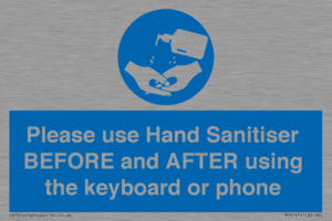 MP6147: Please use Hand Sanitiser BEFORE and AFTER using the keyboard or phone