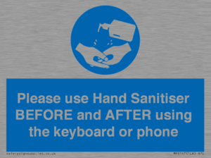 MP6147: Please use Hand Sanitiser BEFORE and AFTER using the keyboard or phone