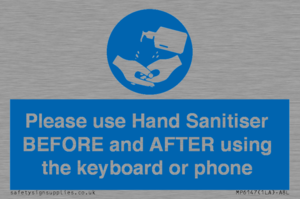 MP6147: Please use Hand Sanitiser BEFORE and AFTER using the keyboard or phone