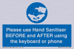 MP6147: Please use Hand Sanitiser BEFORE and AFTER using the keyboard or phone