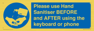 MP6147: Please use Hand Sanitiser BEFORE and AFTER using the keyboard or phone
