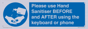 MP6147: Please use Hand Sanitiser BEFORE and AFTER using the keyboard or phone