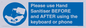 MP6147: Please use Hand Sanitiser BEFORE and AFTER using the keyboard or phone