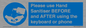 MP6147: Please use Hand Sanitiser BEFORE and AFTER using the keyboard or phone