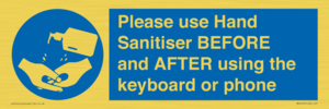 MP6147: Please use Hand Sanitiser BEFORE and AFTER using the keyboard or phone