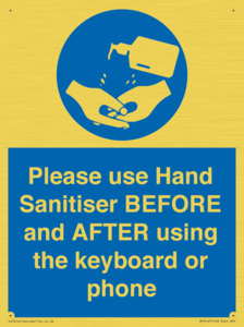 MP6147: Please use Hand Sanitiser BEFORE and AFTER using the keyboard or phone
