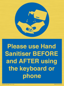 MP6147: Please use Hand Sanitiser BEFORE and AFTER using the keyboard or phone
