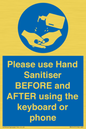 MP6147: Please use Hand Sanitiser BEFORE and AFTER using the keyboard or phone
