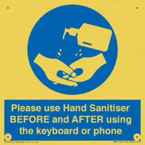 MP6147: Please use Hand Sanitiser BEFORE and AFTER using the keyboard or phone