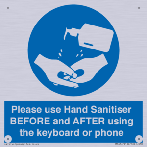 MP6147: Please use Hand Sanitiser BEFORE and AFTER using the keyboard or phone