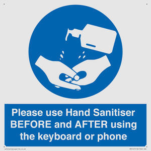 MP6147: Please use Hand Sanitiser BEFORE and AFTER using the keyboard or phone