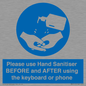 MP6147: Please use Hand Sanitiser BEFORE and AFTER using the keyboard or phone