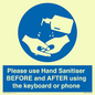 MP6147: Please use Hand Sanitiser BEFORE and AFTER using the keyboard or phone