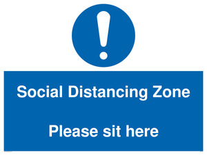MP6148: Social Distancing Zone Please sit here