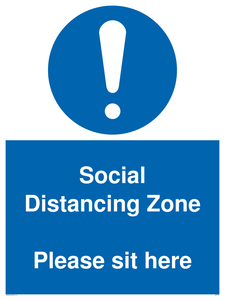 MP6148: Social Distancing Zone Please sit here