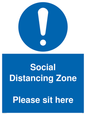 MP6148: Social Distancing Zone Please sit here