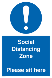 MP6148: Social Distancing Zone Please sit here