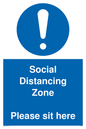 MP6148: Social Distancing Zone Please sit here