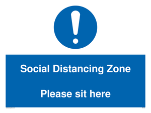 MP6148: Social Distancing Zone Please sit here
