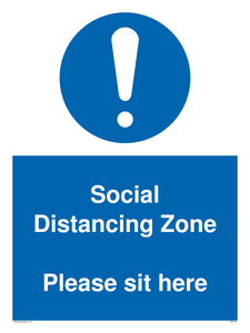MP6148: Social Distancing Zone Please sit here