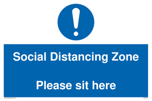 MP6148: Social Distancing Zone Please sit here