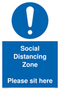 MP6148: Social Distancing Zone Please sit here