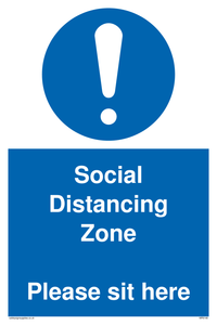 MP6148: Social Distancing Zone Please sit here