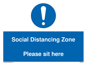 MP6148: Social Distancing Zone Please sit here