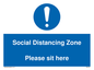 MP6148: Social Distancing Zone Please sit here