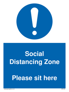 MP6148: Social Distancing Zone Please sit here
