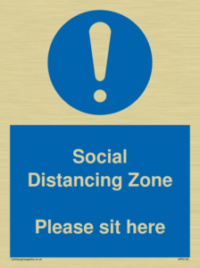 MP6148: Social Distancing Zone Please sit here